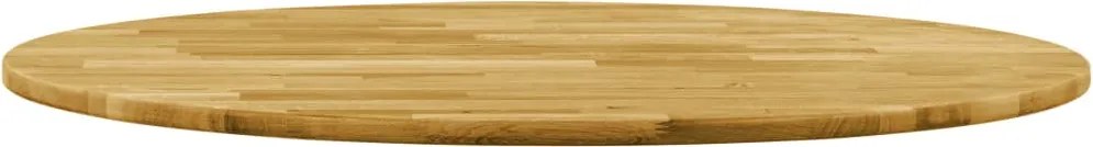 245982 vidaXL Плот за маса, дъб масив, кръгъл, 23 мм, 500 мм
