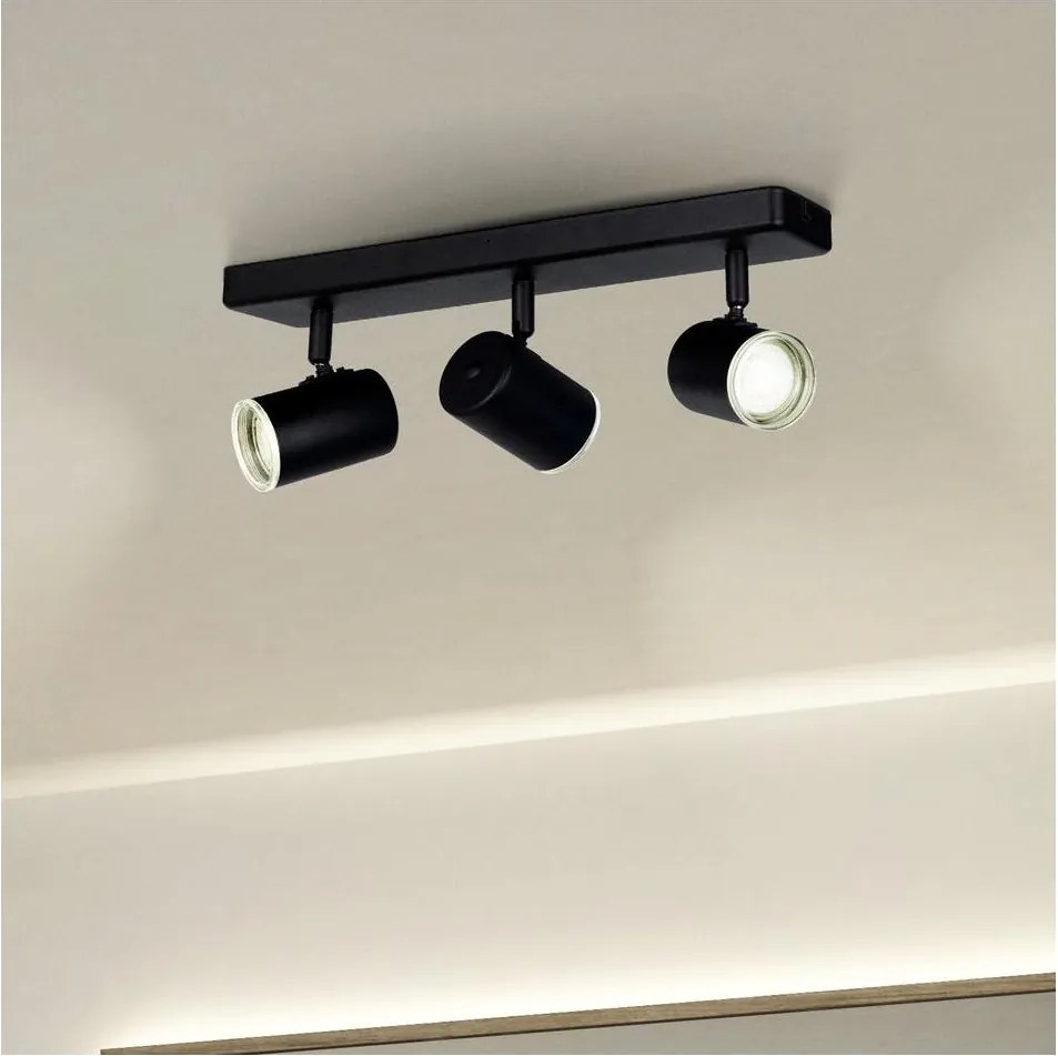 Eglo 901966 - Точково осветително тяло за баня CONSUMA 3xGU10/5W/230V IP44 черно