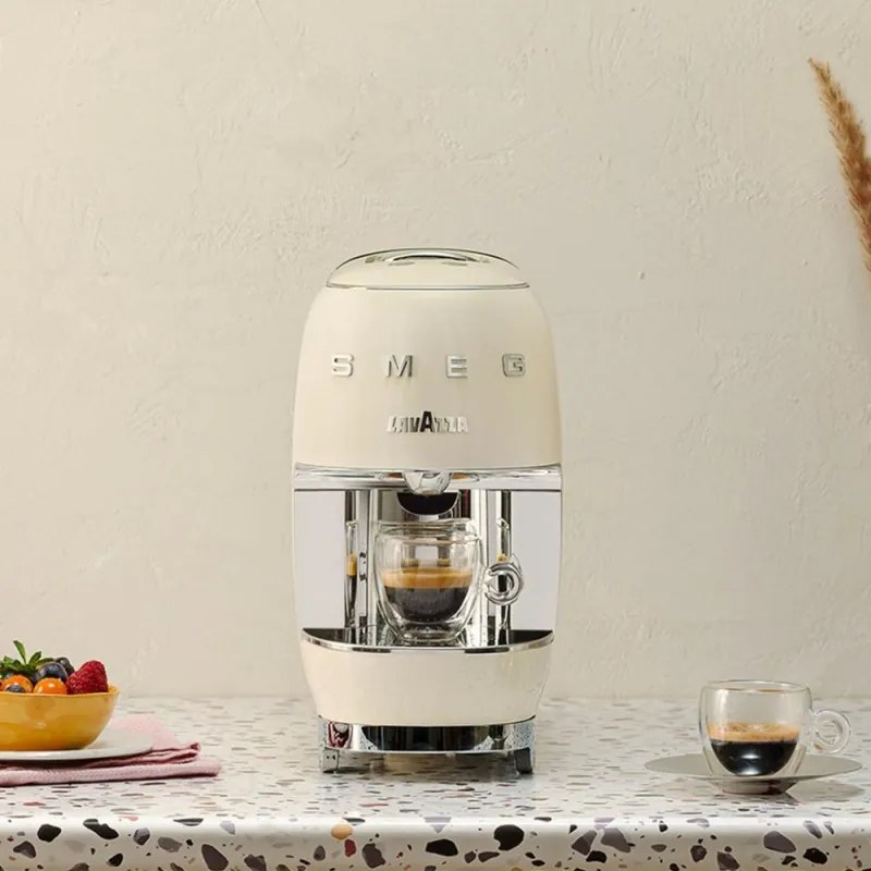 Еспресо машина за капсули SMEG Lavazza A Modo Mio LM200, 1250 W, 10 bar, 0.9 л, Бързо загряване, Крема
