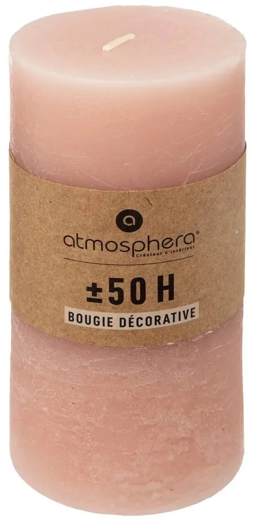 Свещ без аромат atmosphera Olia, Кръгла, 7x14 cm - Тъмносив