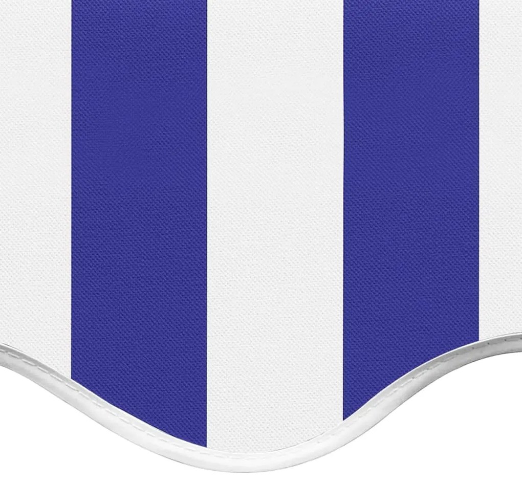 Резервно платнище за тенти, синьо и бяло, 4х3,5 м