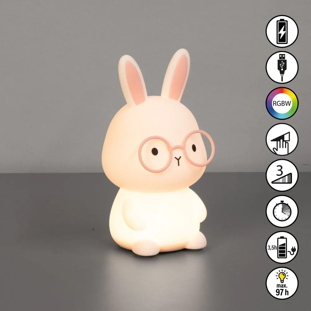 Светлорозова детска нощна лампа Josie – Fischer &amp; Honsel