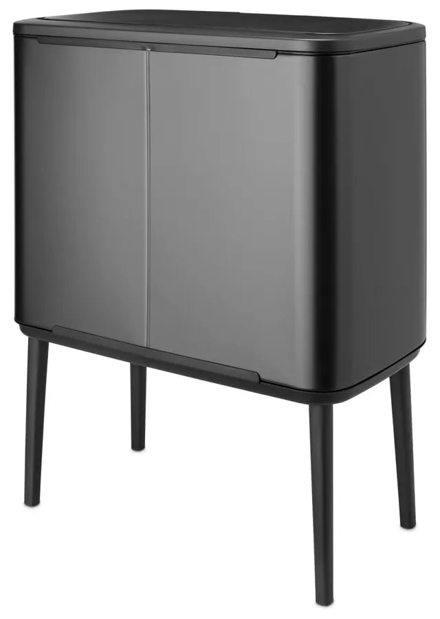Тъмносиво стоманено кошче за боклук, отваряне с докосване 36 l Bo Touch Bin – Brabantia