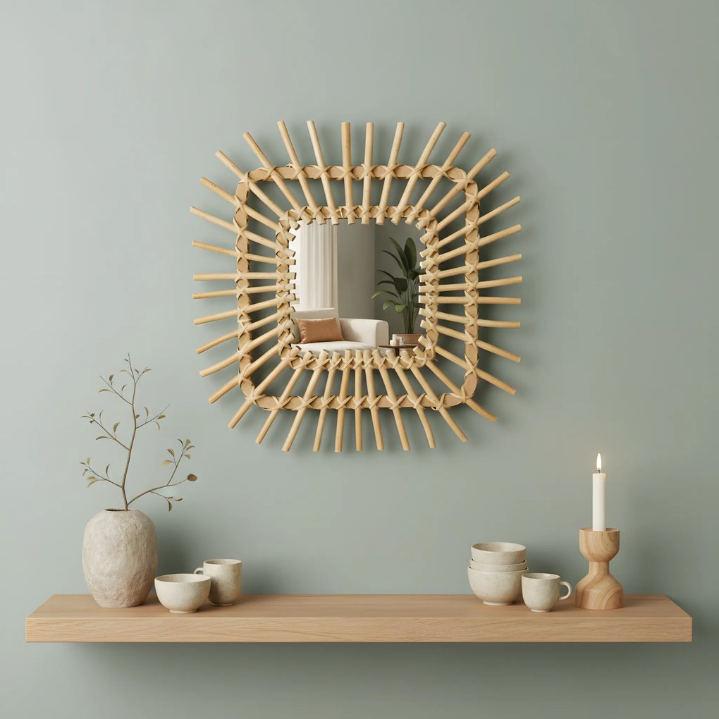 Бохо стенно огледало 45CM QDJ071