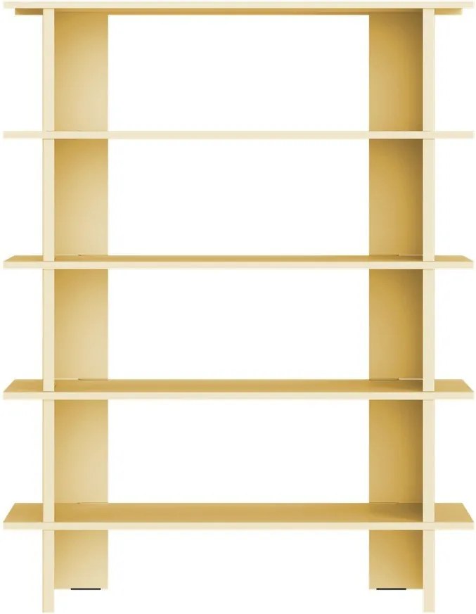 Жълта метална библиотека 120x156x37 cm Hes – noo.ma