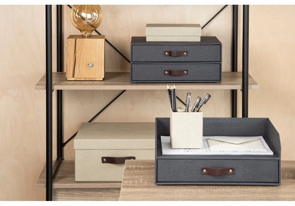 Картонен органайзер за докумнети с чекмедже Walter – Bigso Box of Sweden