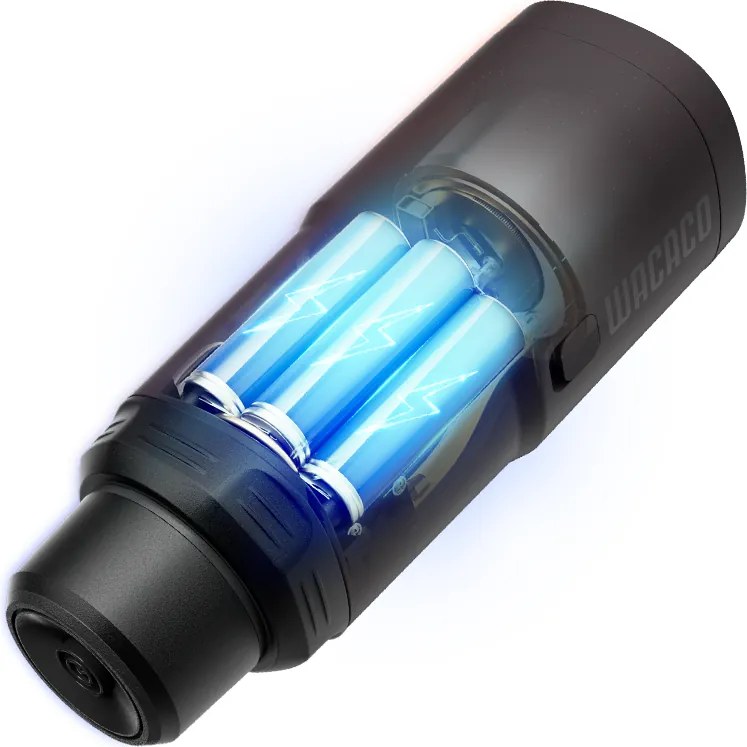 Преносима еспресо машина Wacaco Pixapresso, 20 bar, 9000 mAh, 120 мл, Мляно + капсули, LED тъч контрол, Червен
