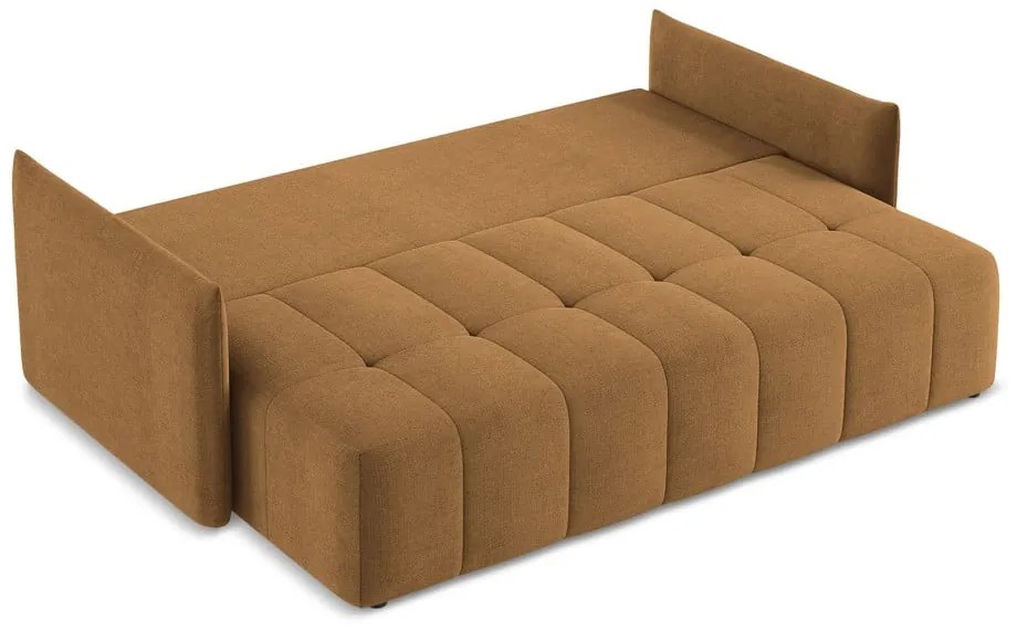 Теракотен разтегателен диван с място за съхранение 225 cm Moku – Makamii