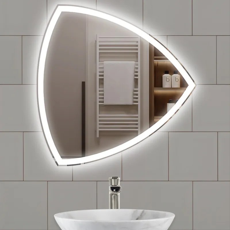 Огледало за баня LED осветление LM Veil Reflect, фигурно, 700×700мм