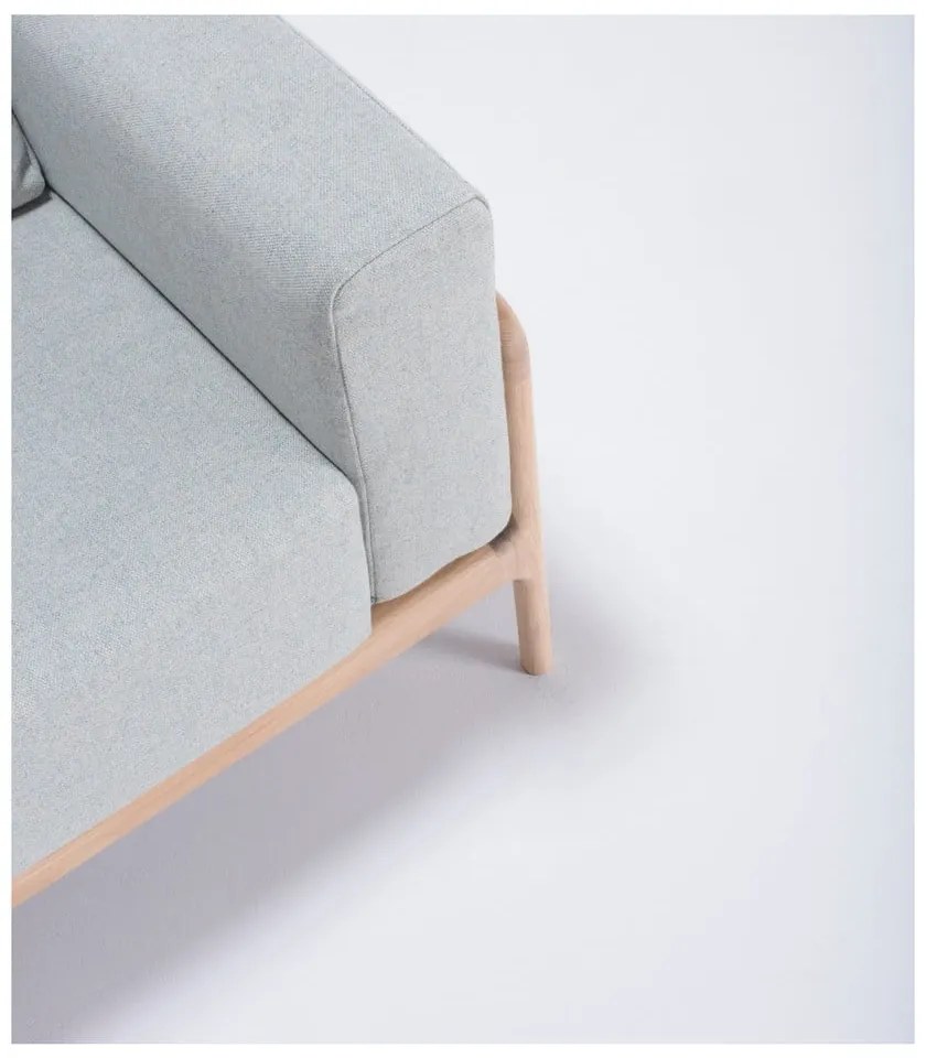 Фотьойл от дъбово дърво със синьо-сива текстилна седалка Fawn - Gazzda