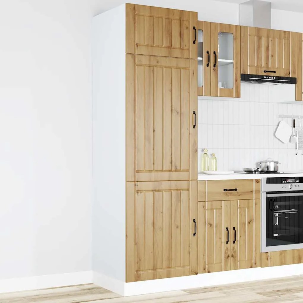 853876 vidaXL Кухненски шкаф Lucca, дъб артизан, инженерно дърво