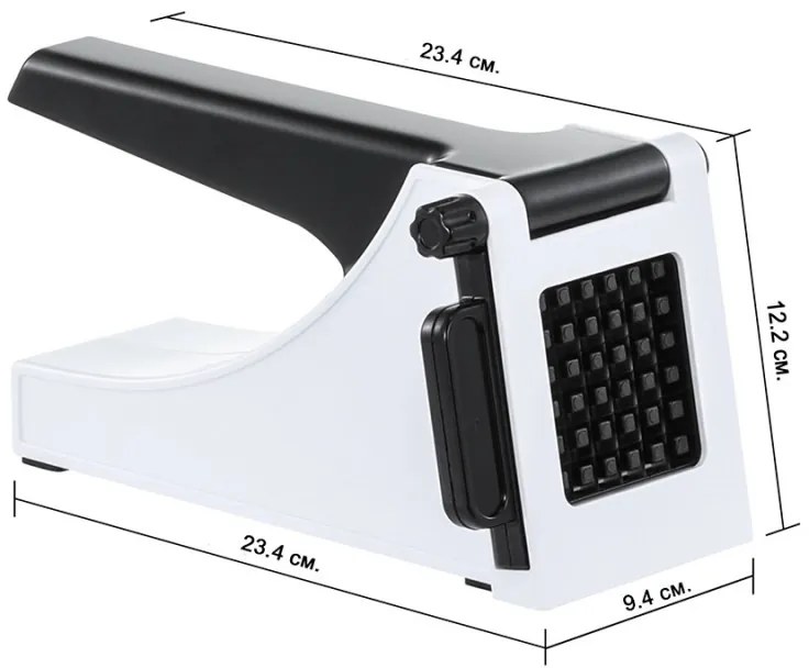 Преса за картофи Izibizi PS-321B, Неръждаема стомана, Гумени накрайници, Без BPA, Бял/Черен