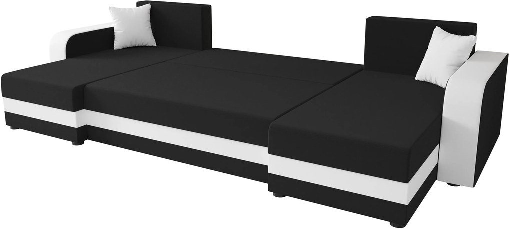 Ъглов диван Dennis U-Gkri skouro - Mavro