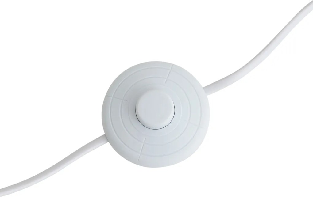 Подова лампа триножник дърво с раиран бежов и кафяв абажур 50 см - Lou