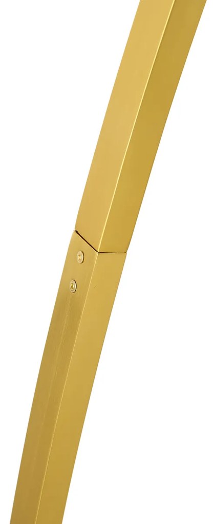 Модерна дъгова лампа месинг вкл. LED с димер за докосване - Arlow