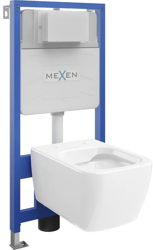 Mexen комплект вградено WC система Fenix Slim с тоалетна чиния Margo, бял гланц - 6103342XX00