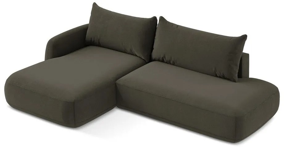 Кафяв сгъваем ъглов диван (ляв ъгъл) Hale – Makamii