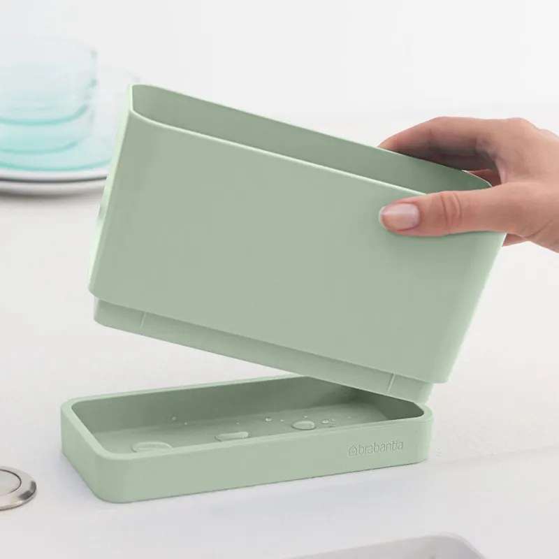 Органайзер за мивка Brabantia SinkSide 1005608, Нехлъзгащ се, Силикон, Светлозелен