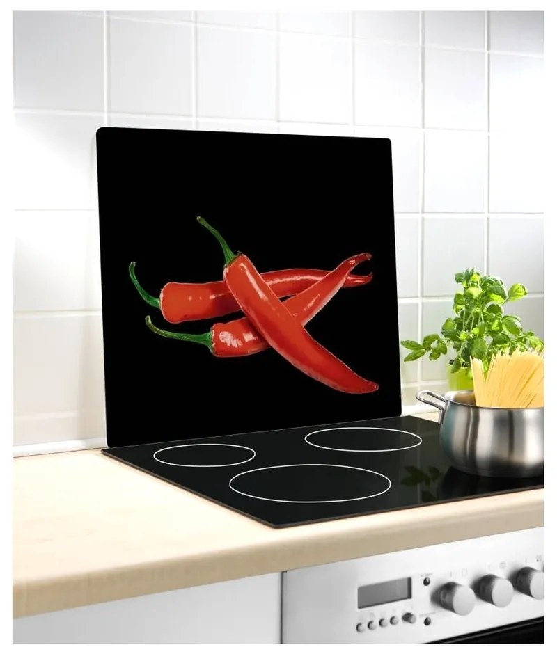 Стъклено покритие за стена Peperoni, 50 x 56 cm Hot Peperoni - Wenko