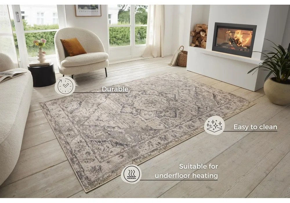 Сиво-бежов килим 200x280 cm Terrain Designer Sand – Hanse Home