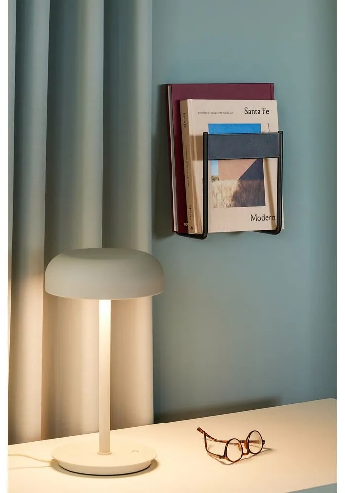Кремава LED затъмняваща се настолна лампа (височина 37 cm) Velo – Hübsch