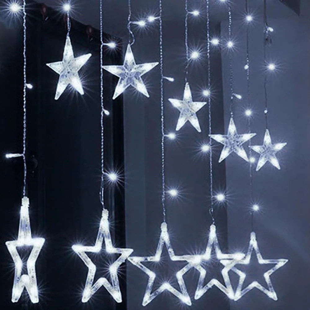 Brilagi - LED външна завеса 123xLED/3xAA/USB 3m IP44 студено бяло