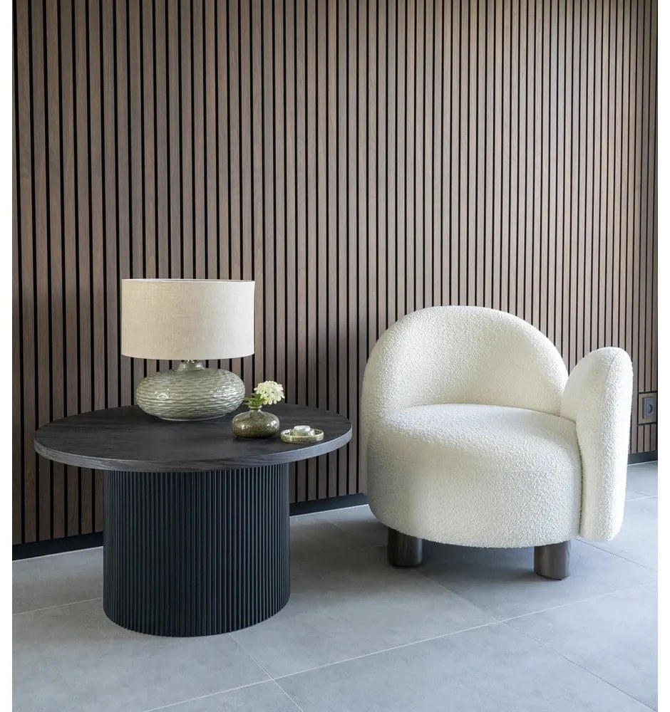 Тъмнокафява кръгла масичка за кафе от декор от топола ø 80 cm Boavista – House Nordic