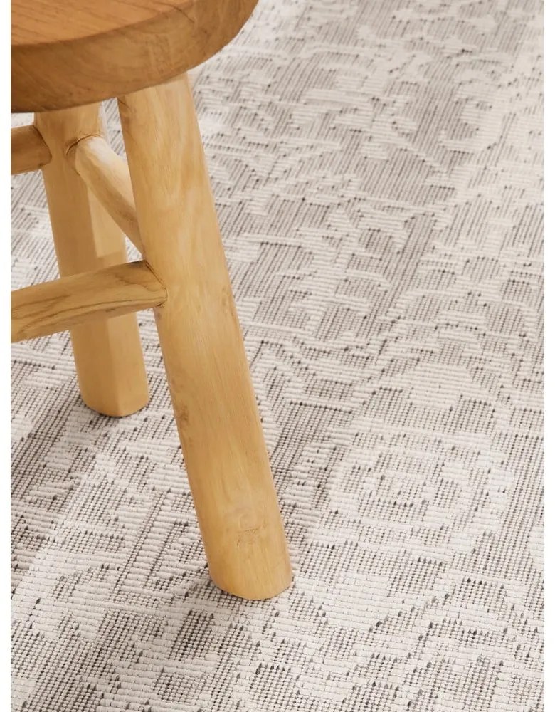 Килим за открито и закрито в цвят слонова кост и сиво 200x290 cm Duet Kona – NORTHRUGS