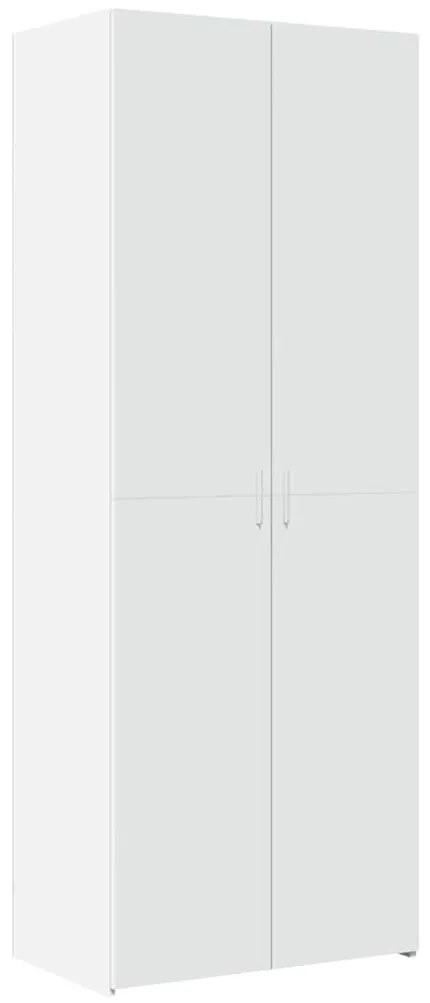 3281427 vidaXL Висок шкаф, бял, 70x42,5x185 см, инженерно дърво