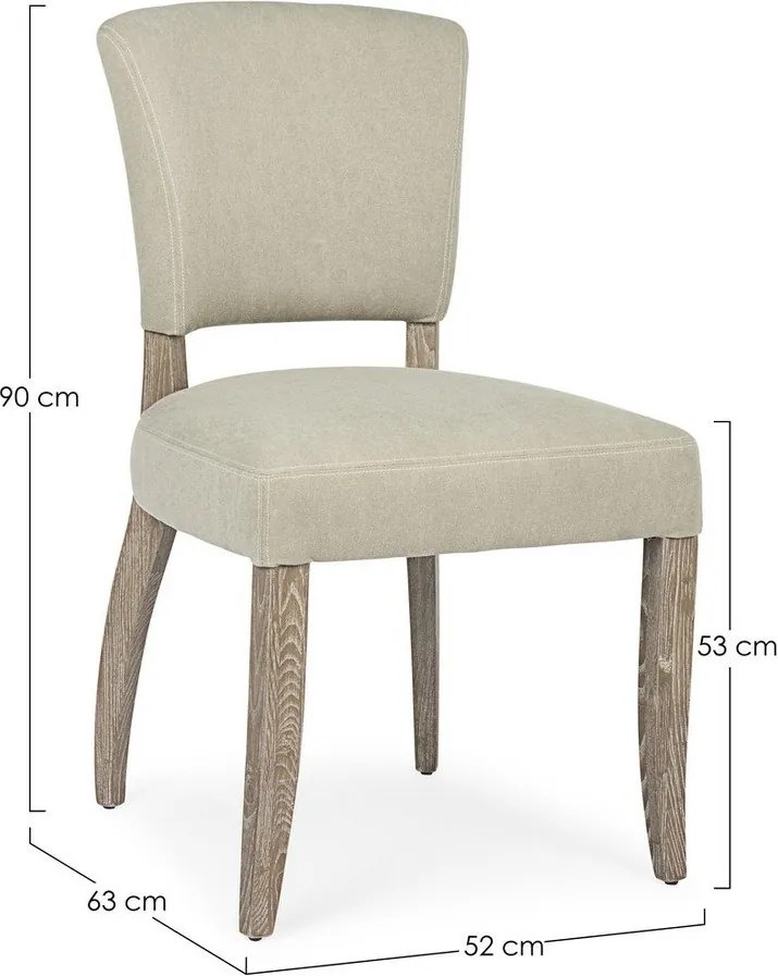 Бежов тапициран трапезен стол Maratriz – Bizzotto