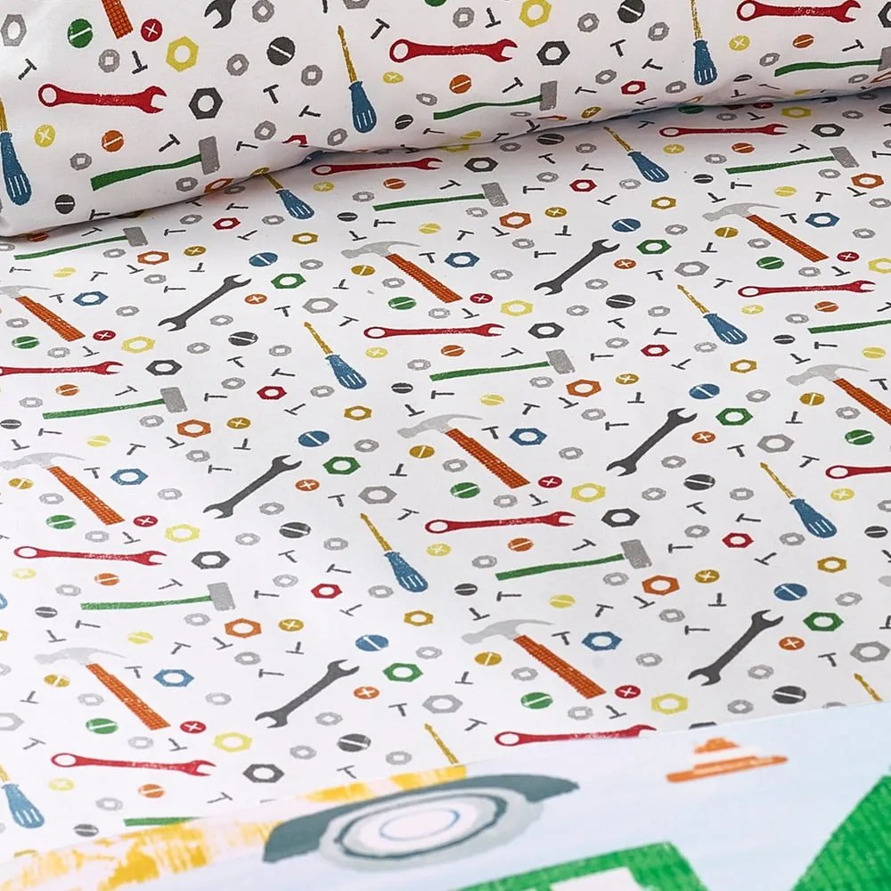 Еластичен детски чаршаф за детско креватче 70x140 cm Digger Dreams – Catherine Lansfield