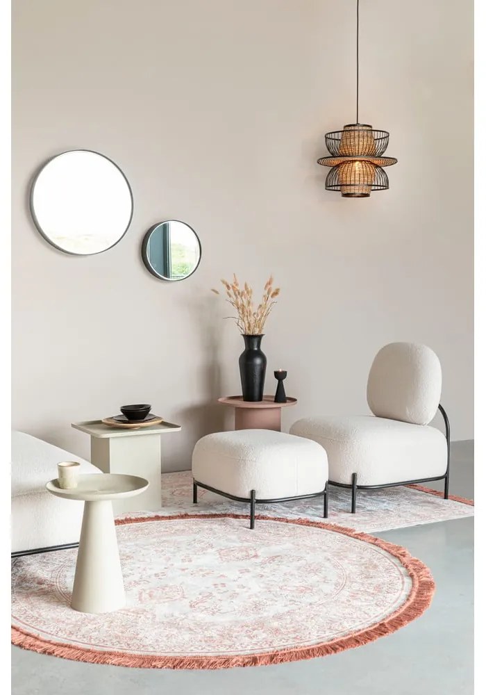 Кремава табуретка Hocker Polly – White Label