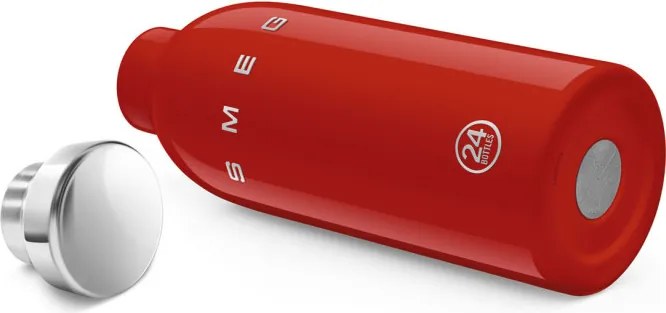 Термо бутилка SMEG Clima 50's Style WBF01RD, 500 мл, Херметично затваряне, Двустенна, Неръждаема стомана 18/8, Червен