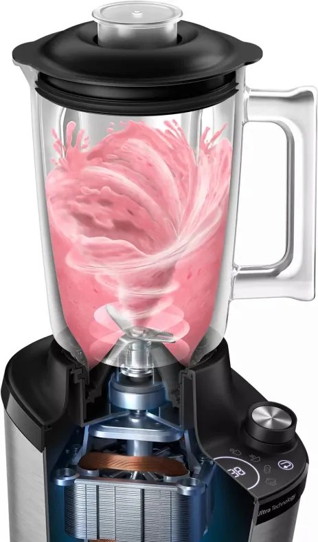 Втора ръка: Блендер Philips HR3760/00, 1500W, 2L, ProBlend Ultra, Високоскоростен, Импулс, Черен