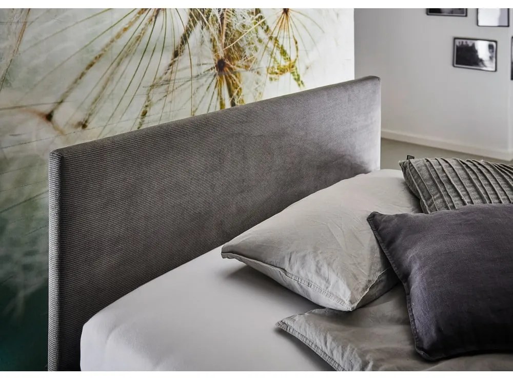 Антрацитно тапицирано детско легло 120x200 cm с място за съхранение с включена подматрачна рамка Cool – Meise Möbel