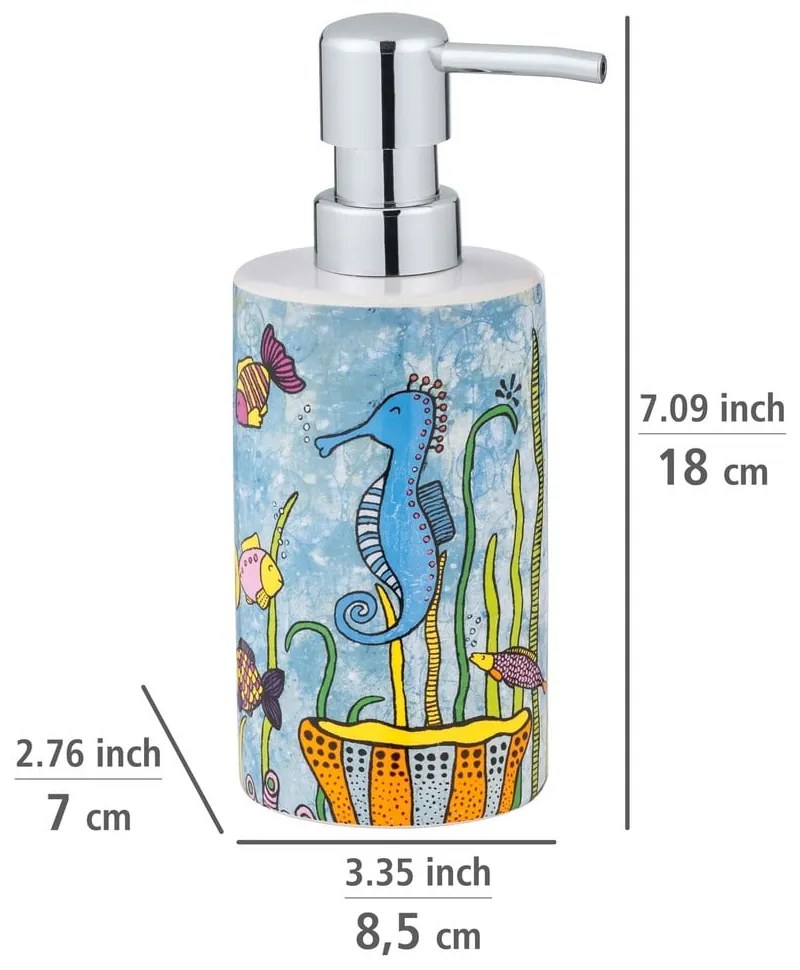 Керамичен диспенсер за сапун 360 ml Rollin'Art Ocean Life – Wenko