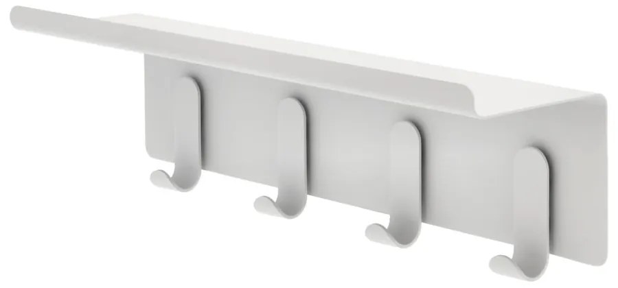 Светлосива стоманена стенна закачалка с рафт 11,5 cm A-Hallway – Zone
