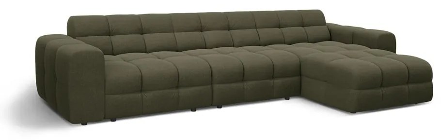 Зелен ъглов диван (десен ъгъл) Kendal – Micadoni