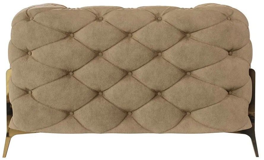 Светлокафяво кадифено кресло Chelsea Bis – Ropez