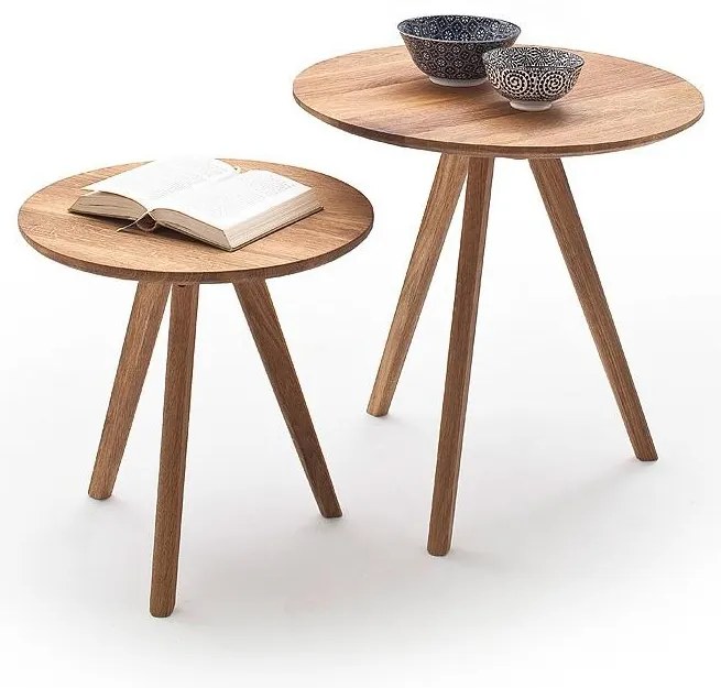 Комплект от 2 холни маси VEYLOR, дъб