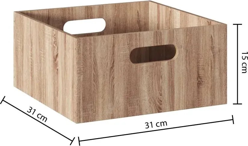 Кутия за съхранение 5five Mix & Modul, Дърво, 31x15 cm - Бял