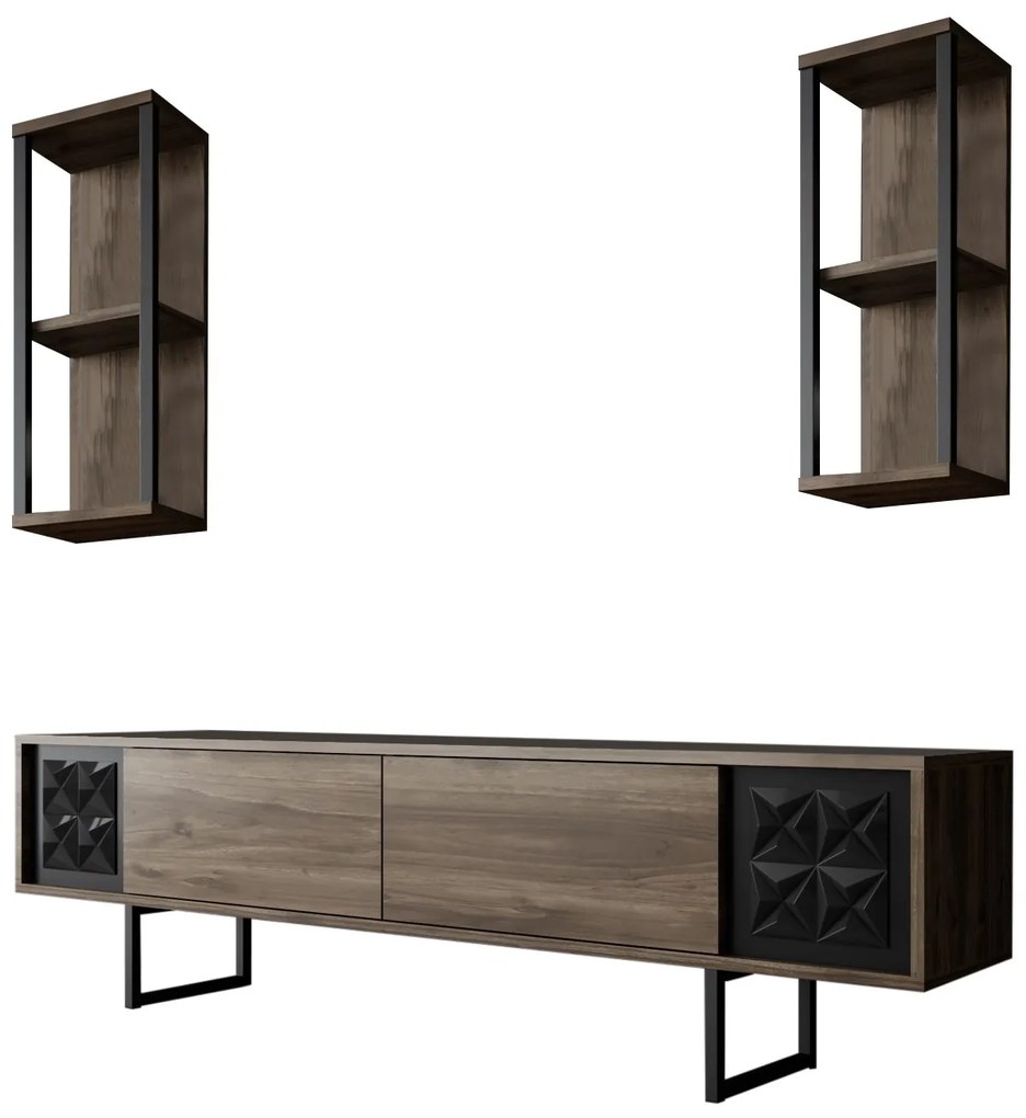 ТВ шкаф Black, цвят Орех Черен