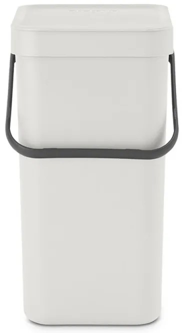Кош за разделно събиране на боклук Brabantia Sort&Go 1005511, 12 л, Дръжка, Възможност за стенен монтаж, Светлосив