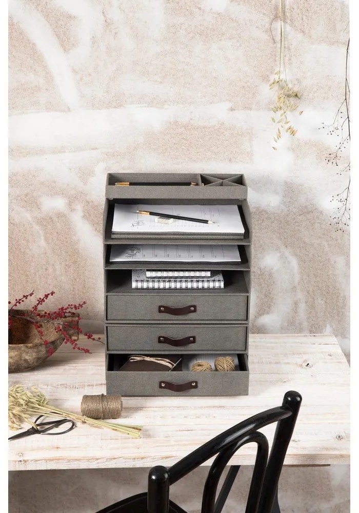 Картонен органайзер за докумнети с чекмедже Walter – Bigso Box of Sweden