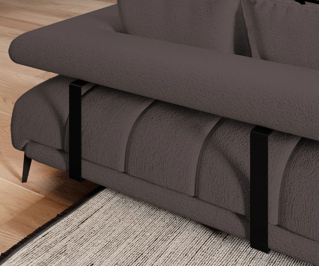 Ъглов диван Магнито-кафяв-ляв