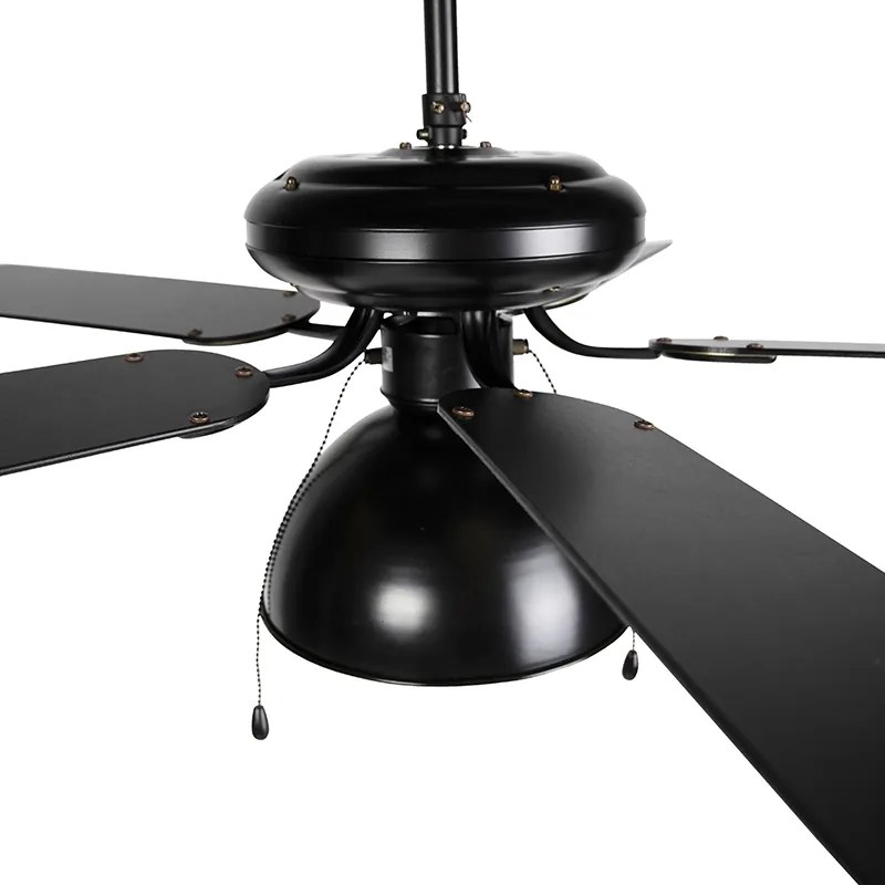 Вентилатор за таван черен с бежово 130 см с въже - Mistral Magna