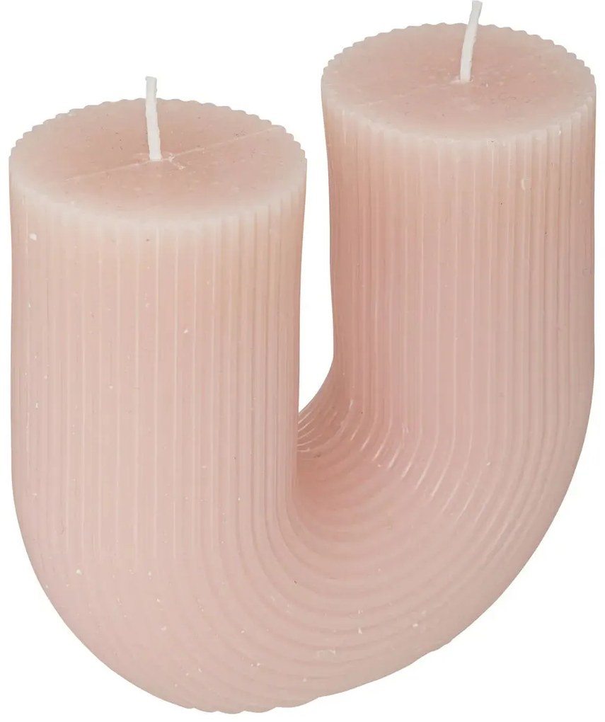 Свещ без аромат atmosphera Demi U - Бежов