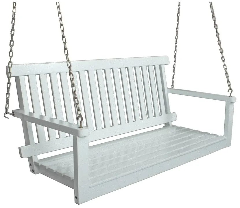 Бяла дървена градинска люлка Augusta - Garden Pleasure