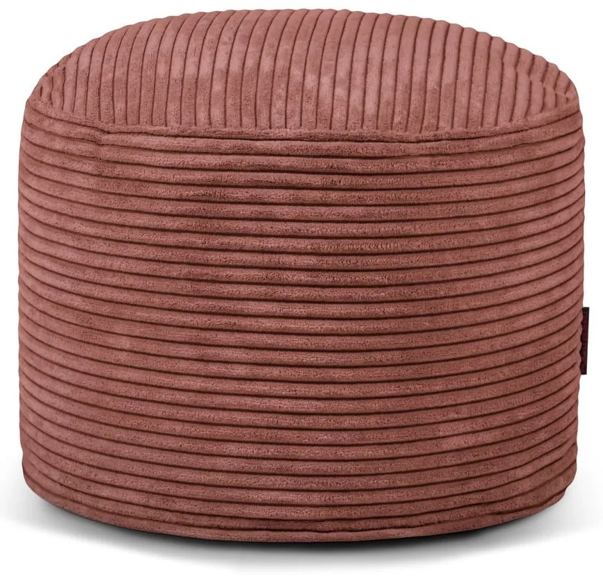 Пуф от рипсено кадифе в тухлен цвят Mini – SLOWDOWN