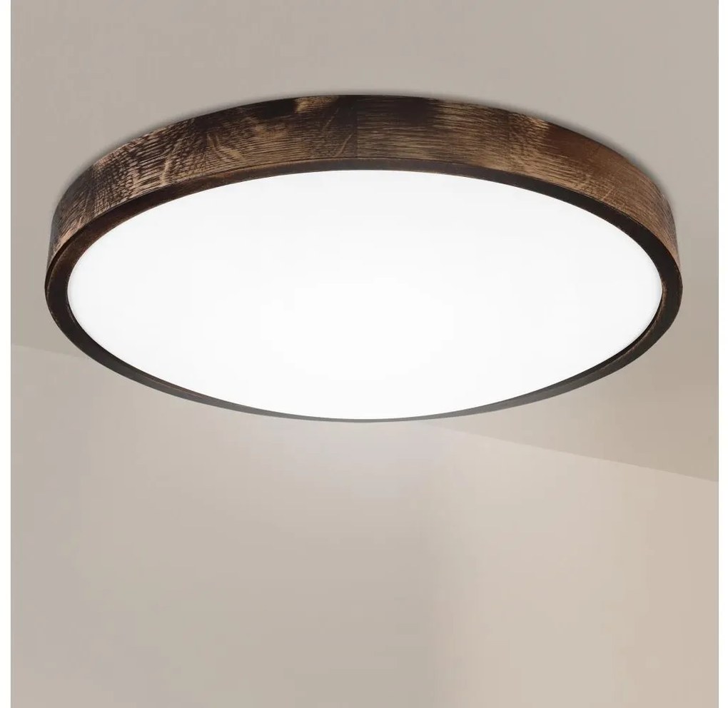 Brilagi - Таванно осветително тяло CARVALHO SMOKEY 3xE27/60W/230V, дъб, Ø 47,5 см